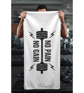 Dijital Baskı No Pain No Gain Desenli Spor Havlusu HVL0239 (Çok Renkli)