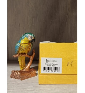 Swarovski Taşlı Papağan Mücevherlik / Dekoratif Biblo (Beyaz)