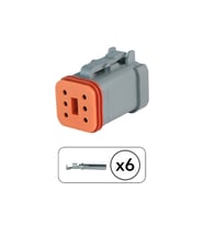 DT06-6S Erkek Konnektör 6 Pin Kablosuz