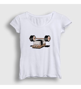 Presmono Kadın Beyaz Gym Fitness Vücut Gelistirme Sushi T-Shirt 509350tt (Beyaz)