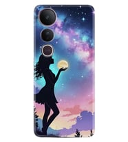 Vivo V50 Lite Kılıf Boutique Baskılı Resimli Woman in Moon Pcode -005