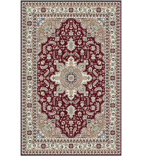 Eliana Home Baskılı, Yıkanabilir Kaymaz Taban Salon Halısı LNA0787 100x150 cm (Kırmızı)