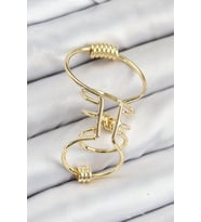 Pirinç Halkalı Model Gold Renk Kıkırdak Küpe - TJ-BKP11060