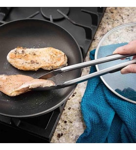 Mangal Maşası, Paslanmaz Çelik, Klasik Köfte ve Izgara için,Barbekü Maşa Paslanmaz Çelik Servis Maşası Cafe Restoran Restaraunt (30 CM PRO Maşa)