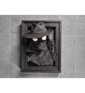 Spider-man Noir 3 Boyutlu Çerçeveli Duvar Tablosu - Out of The Frame Örümcek Adam Siyah Duvar Dekoru