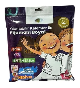 Kalem Hediyeli Boyanabilir Pijama 7-8 Yaş