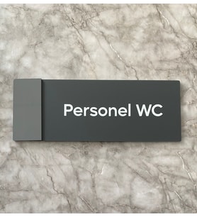 Klasik Seri Mat Antrasit Personel WC Kapı İsimliği