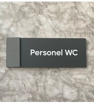 Klasik Seri Mat Antrasit Personel WC Kapı İsimliği