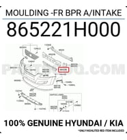 Kia Ceed Ön Tampon Panjuru Orta 2007  (Oem No:  865221H000)