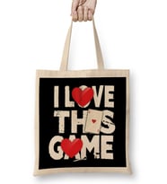 I Love This Game Poker Hearts Gambling Card Player Bez Çanta Uzun Saplı