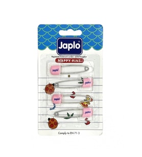 Japlo Emniyetli Çengelli Bebek İğnesi 4'lü - Pembe