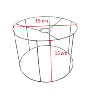 Silindir Makrome/kurdela Abajur Çember Teli 15cm-15 Cm Küçük Boy Kendin Yap