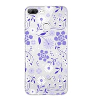 Huawei Honor 9 Lite  Uyumlu Kapak Flowers Tasarımlı Şeffaf Silikon Kılıf