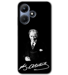 İnfinix Hot 30i Kılıf HD Desen Baskılı Kılıf - Atatürk İmza