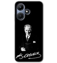 İnfinix Hot 30i Kılıf HD Desen Baskılı Kılıf - Atatürk İmza