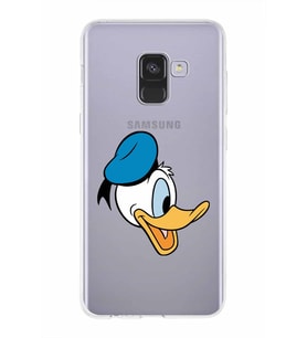 Samsung Galaxy A8 (2018)  Kapak Donald Duck Tasarımlı Şeffaf Silikon Kılıf