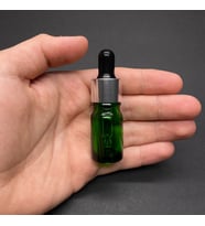 5Ml Yeşil Cam Damlalıklı Şişe , Gümüş Metal Kapak , 5 Cc Yeşil Cam Damlalıklı Şişe x 6 Adet