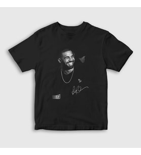 Presmono Unisex Çocuk Siyah Sign Poster Drake T-Shirt 326897tt