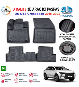 DS DS7 Crossback  3D Paspas Havuzlu Pro 2018-2022 Arası