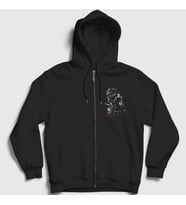 Presmono Unisex Siyah Poster Film The Terminator Fermuarlı Kapüşonlu Sweatshirt 254760tt