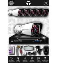 TURKNO 6 Kameralı Karia 6 Dış Kamera Set HDD'siz Full HD Gece Görüşlü Güvenlik Kamerası Sistemi
