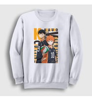 Presmono Unisex Beyaz Team Karasuna Voleybol Anime Haikyu Sweatshirt 237860tt