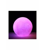 Pazariz 3d Ay Pembe Gece Lambası Dekoratif Küre Led 11 cm Çap