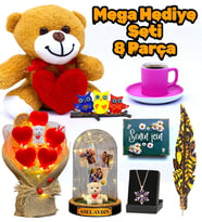 Mega Hediye Seti - 8 Farklı Hediyeli Size Özel Premium Set - Kişiye Özel (Model 8)