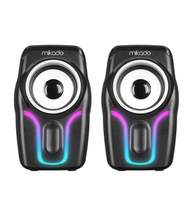 Mikado MD-S25 BOLD 2.0 Multimedia 3W-2 Siyah 6 Renk Modu ile USB RGB Işıklı Speaker