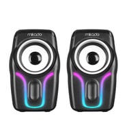 Mikado MD-S25 BOLD 2.0 Multimedia 3W-2 Siyah 6 Renk Modu ile USB RGB Işıklı Speaker