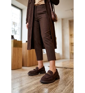Elit PM208 K4031 Kadın Hakiki Deri Casual Ayakkabı Kahve
