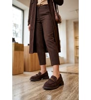 Elit PM208 K4031 Kadın Hakiki Deri Casual Ayakkabı Kahve