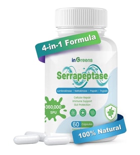 İngreens Serraptase 4-in-1  360,000 Spu 60 Kapsül