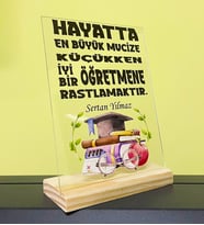 Öğretmenler Günü Hediyesi Şeffaf Çerçeve İsimli