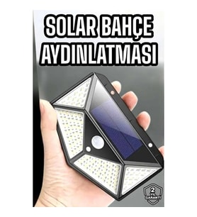 Mey İthalat® Güneş Enerjili Bahçe Aydınlatma Lambası Solar 100 Led Lamba