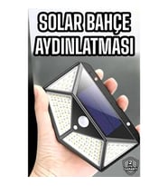 Mey İthalat® Güneş Enerjili Bahçe Aydınlatma Lambası Solar 100 Led Lamba