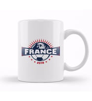 French Footbal lFrance Half World Football Championship 2018 Kupa Bardak Porselen