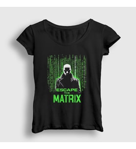 Presmono Kadın Siyah The Matrix Andrew Tate T-Shirt 450699tt