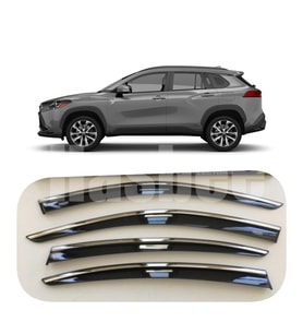 Toyota Corolla cross Kromlu Cam Rüzgarlığı Niken 2020+ sonrası (Beyaz)