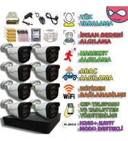 XM Pro Maksimum Kapsama Sağlayan 8 Kameralı Akıllı Güvenlik ve Kayıt Sistemi