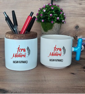 İcra Müdürü Hediye Sepeti Kupa Bardak T Kulplu, Kalemlik Hediyeleri İcra Müdürüne Hediye (Model 3)