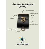 Lüks Deri Avcı Kesesi (Siyah)