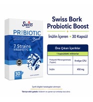Swiss Bork Probiotic Boost İnülin İçeren 30 Kapsül