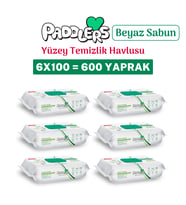 Paddlers Easy Clean Beyaz Sabun Katkılı Yüzey Temizlik Havlusu 600 Yaprak (6x100)