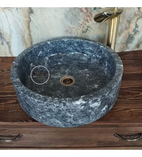Uludağ Siyah Düz Tekerlek Lavabo