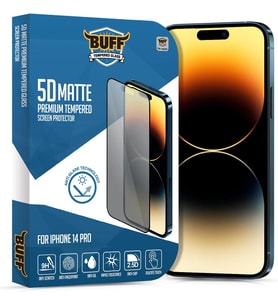 IPhone 14 Pro 5D Matte Ekran Koruyucu, Buff Labs