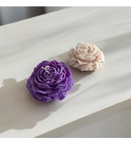 Sevgiliye, Kadına, Arkadaşa, Anneye 2'li Şakayık Tasarımlı El Yapımı %100 Doğal Soya Wax El Yapımı Mum