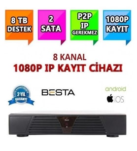 MCG NVR-5108 NVR IP 8 Kanal Kamera Kayıt Cihazı - ESEECLOUD