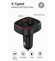 Kablosuz MP3 Çalar ve Hızlı Şarj Özellikli Bluetooth Araç Kiti – X-Typed 20W
