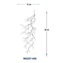 MGZXT-008 ŞİMŞEK DESEN GEÇİCİ YARIM KOL KAPLAMA DÖVMESİ-TATTO
